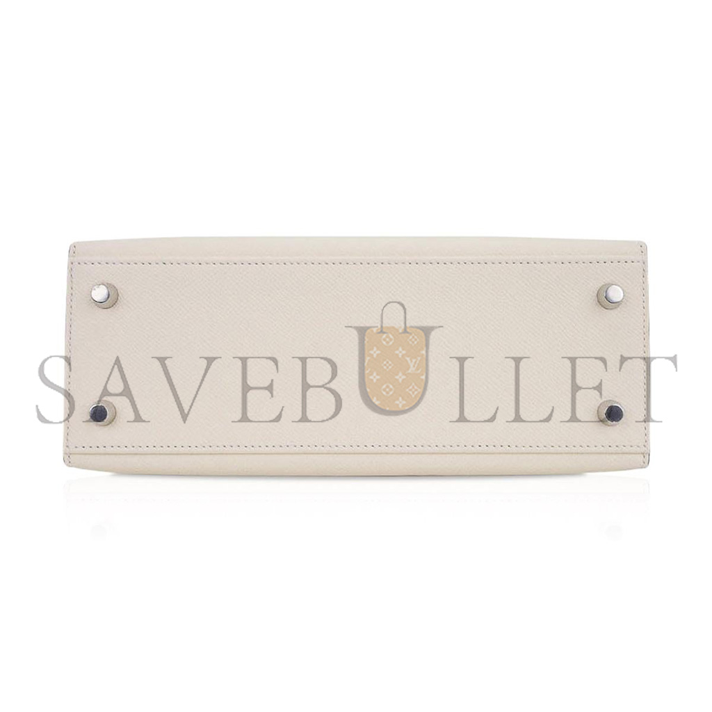 H**mes master kelly 25 bag nata palladium hardware epsom leather (25*17*7cm)